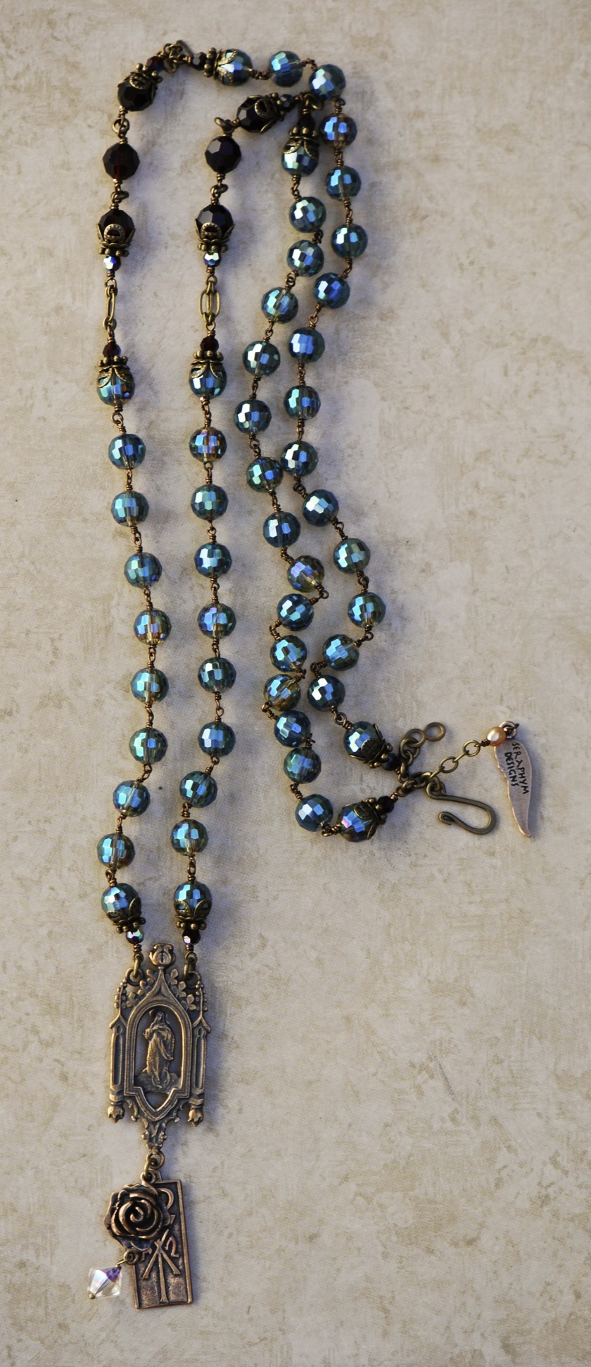 The Seraphym Necklace of Prayer (Aqua)