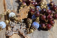 Garnet Stone Rosary